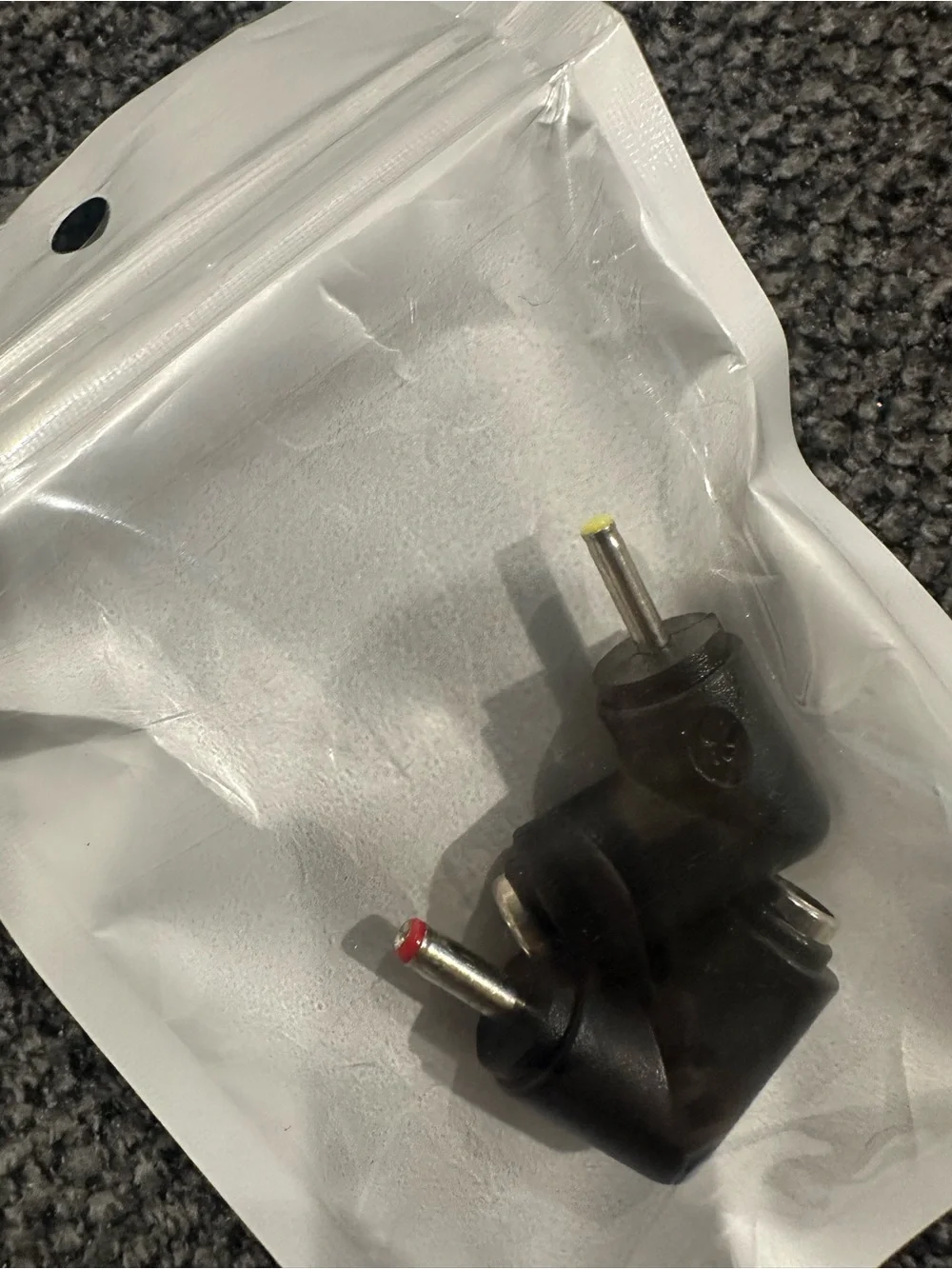 Universal Black Right-Angle DC Power Plug Adapter - Pair